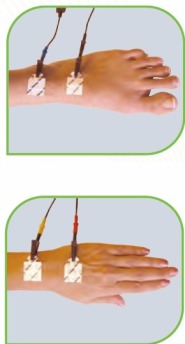 Grazie all' apposizione di quattro elettrodi (vedi figura),  è possibile non solo valutare il fabbisogno energetico (metabolismo basale), ma anche  ottenere un’ analisi per discriminare se le variazioni di peso siano dovute a oscillazioni dei Fluidi, dell